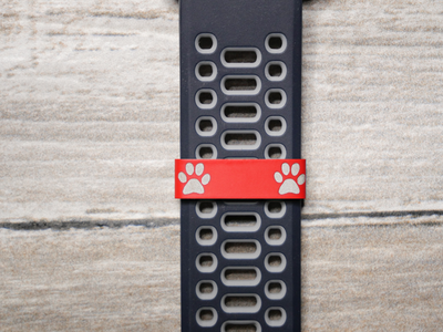 Keel™ - Paw Prints with Name/Initials Watch Badge